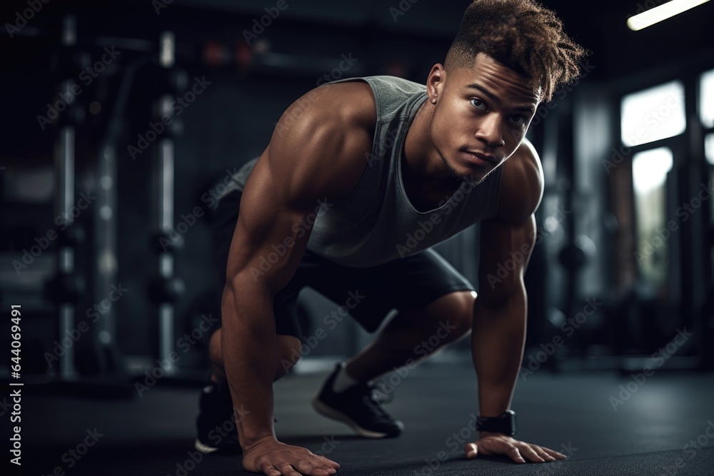 shot of a young person working out in the gym shot of a young person working out in the gym