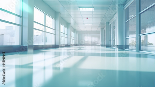 empty hospital corridor in clinic