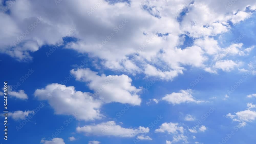 Cloudscape Time lapse - Various clouds in the afternoon summer blue sky Cloudscape Time lapse - Various clouds in the afternoon summer blue sky