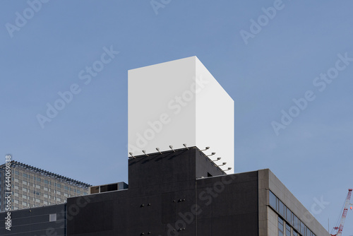 Blank billboard sign mockup in the urban environment, empty space to display your advertising or branding campaign