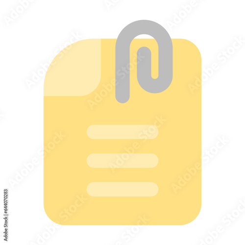 Secure attachment symbol in flat style