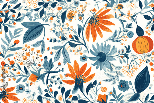 Vector Floral pattern design , Printing Textile , Transfer designs , pattern , flower. © Jahid CF 5327702