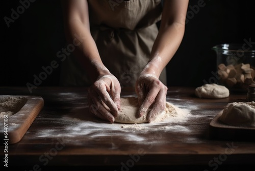 cropped shot of a woman forming dough with her hands