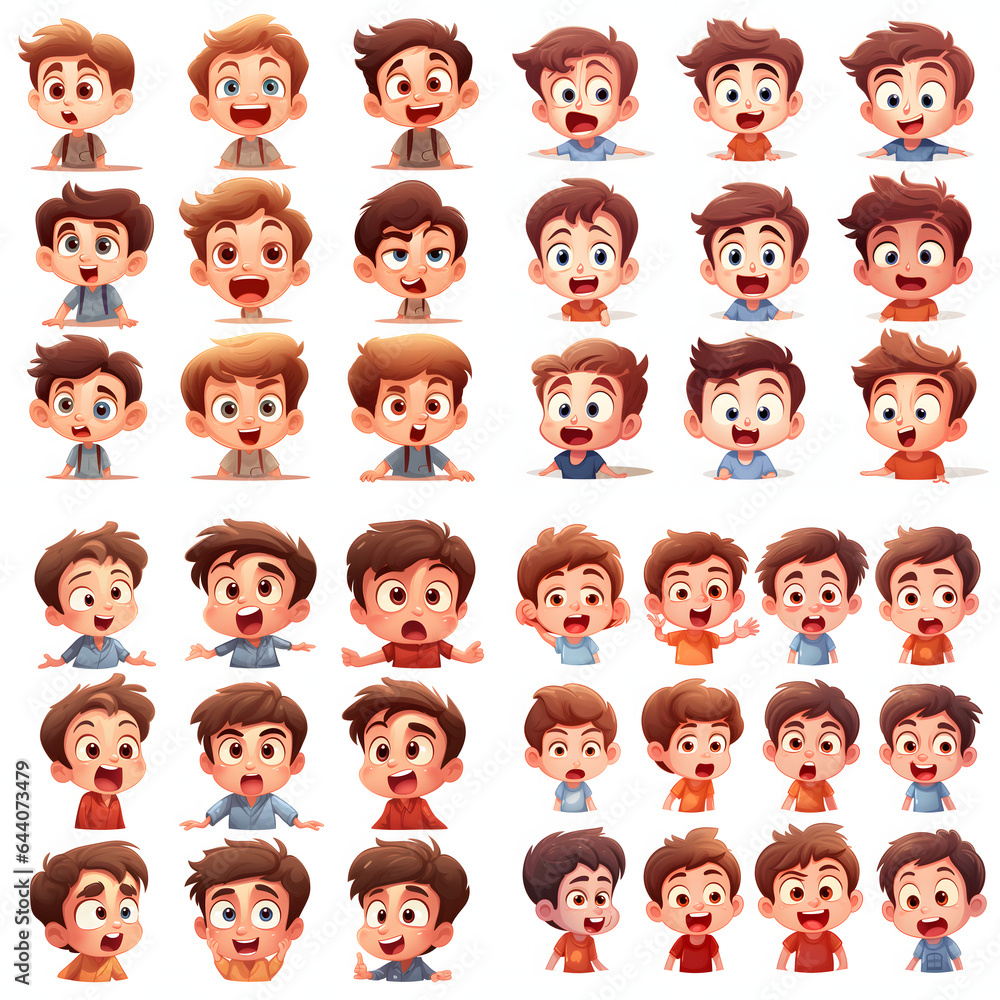 kid child expression vector illustration set bundle cartoon style generated by ai kid child expression vector illustration set bundle cartoon style generated by ai
