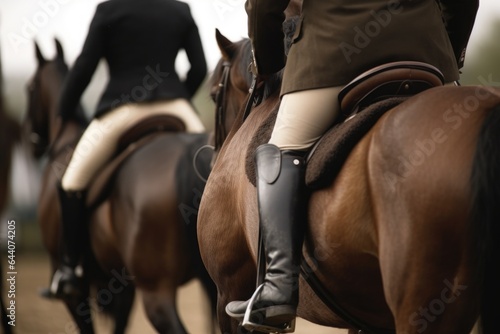cropped shot of a horse riding competition