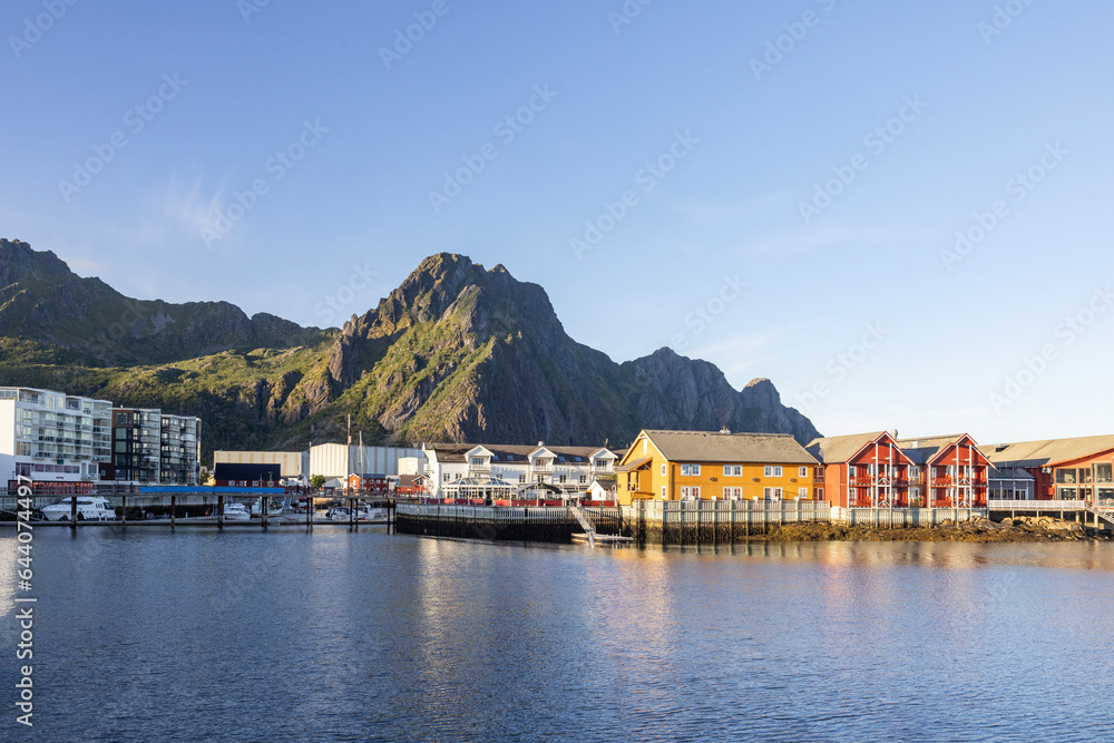 Fototapeta premium View of the port of Svolvær,Nordland county,Norway