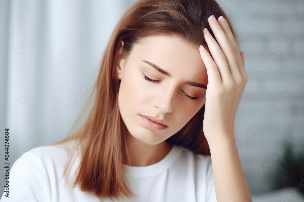 cropped shot of a young woman holding her head in pain cropped shot of a young woman holding her head in pain