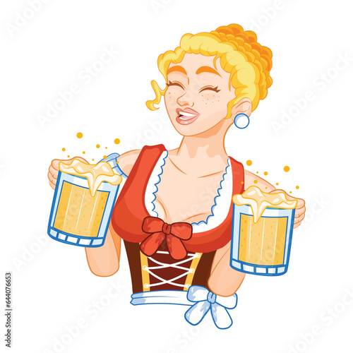 Vector Women European Character isolated illustration