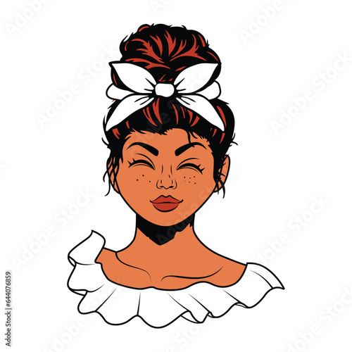 Vector Women Latin american Character isolated illustration