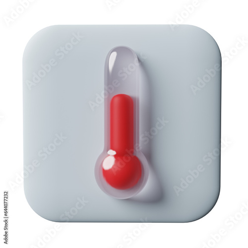 red temperature sign in 3d design illustration