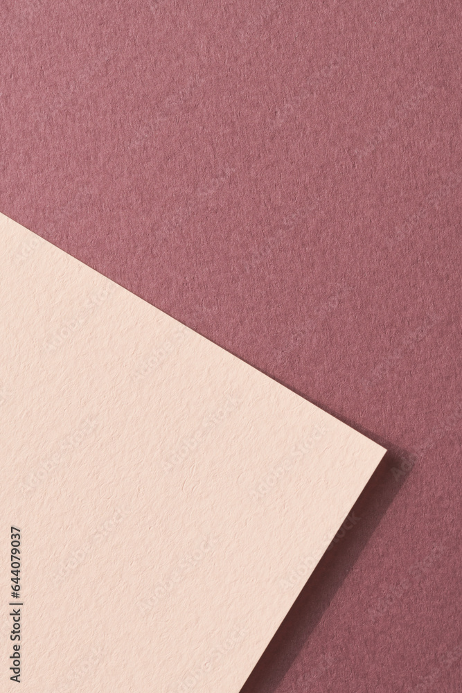 Rough kraft paper background, paper texture red burgundy beige colors. Mockup with copy space for text. Rough kraft paper background, paper texture red burgundy beige colors. Mockup with copy space for text.