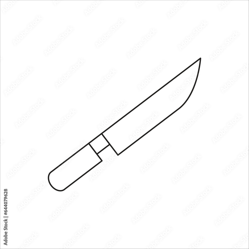 Obraz premium knife vector icon line template