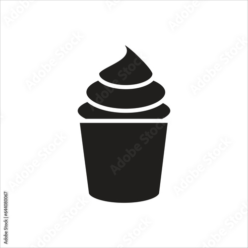 cup cake vector icon line template © babussalam