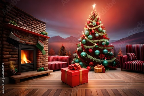 christmas tree with presents © Image Studio