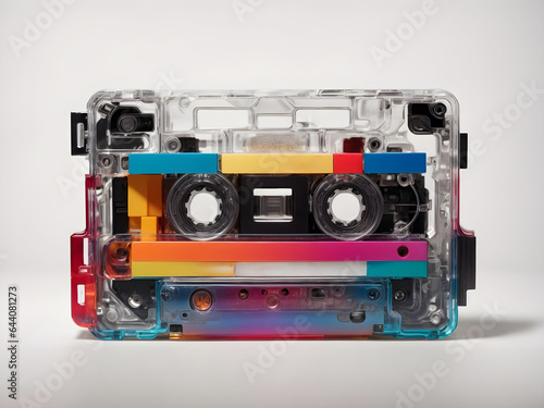 cassette tape isolated on white. Generative ai