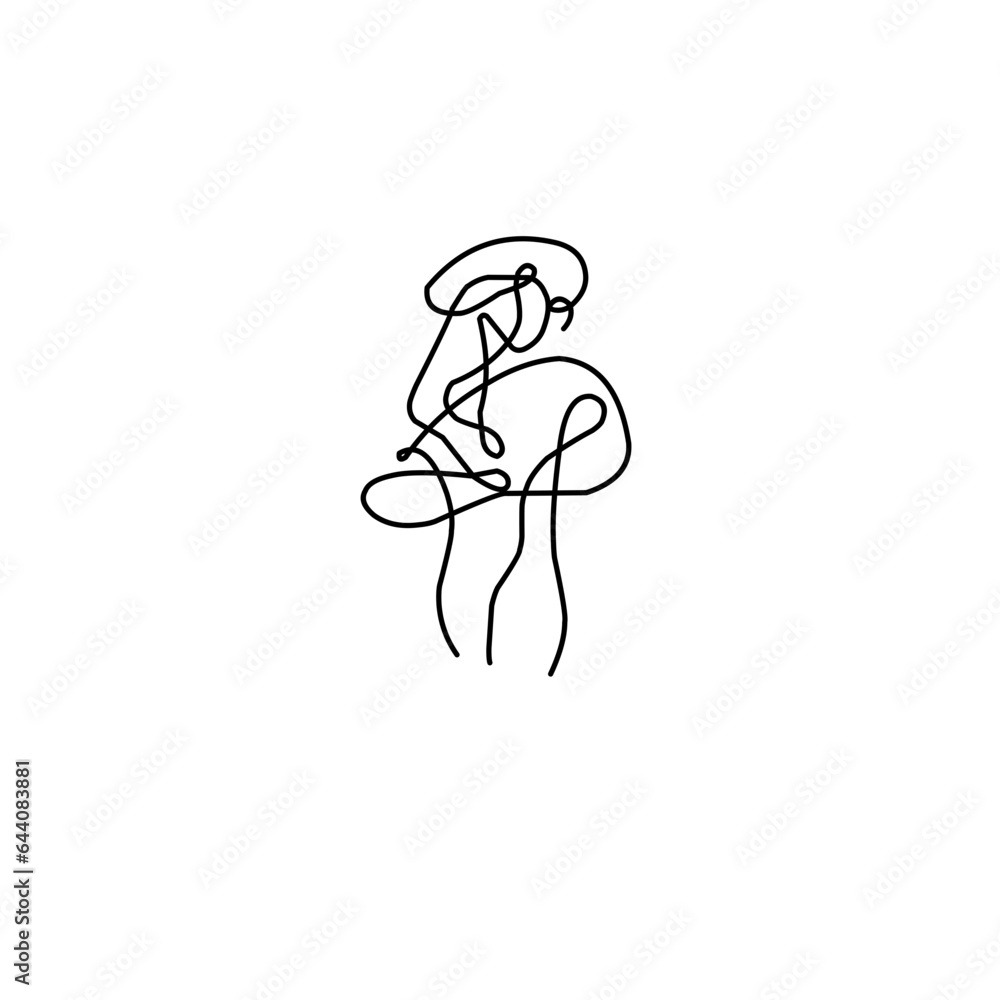 One line continuous of sexy body One line continuous of sexy body