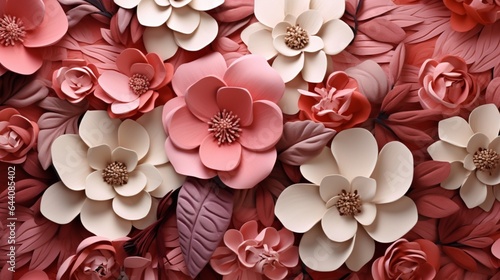 3D wallpaper containing beautiful flowers