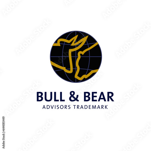 Bull and bear_Logo_round_gold