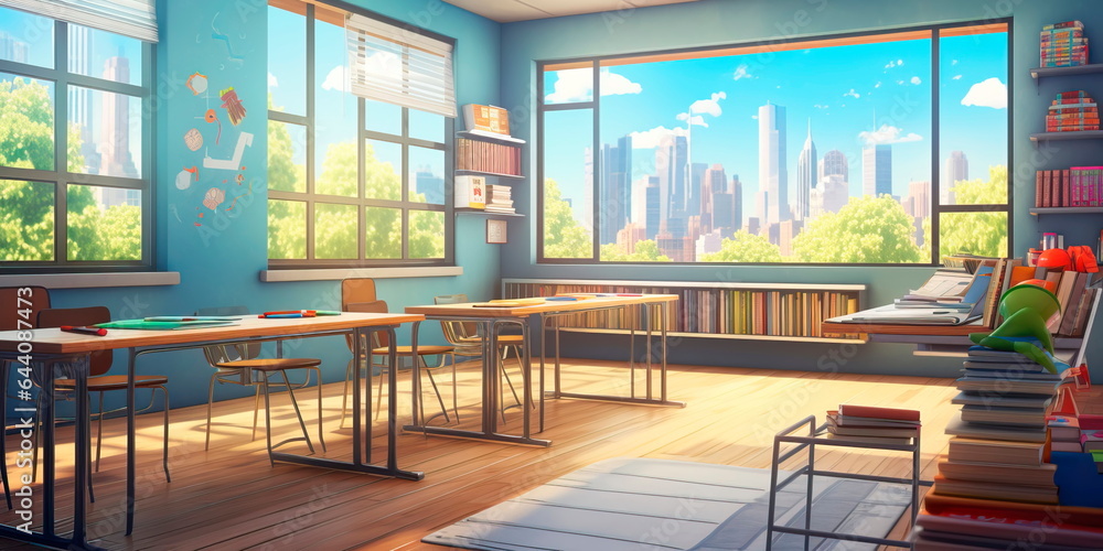 contemporary back to school background with a digital touch, showcasing ...