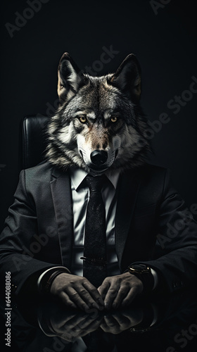 lobo empreendedor , astúto e rapido nos negócios  © Alexandre