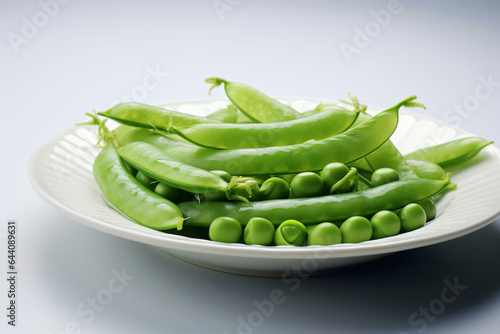 Peas in a white plate