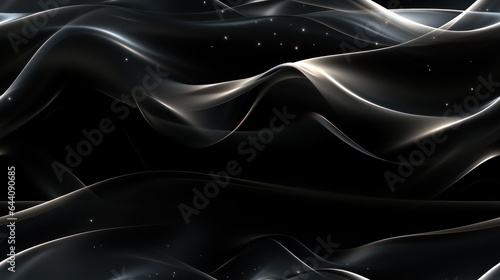 Winter Abstract Art with Smooth Lines and Sparkling Textures