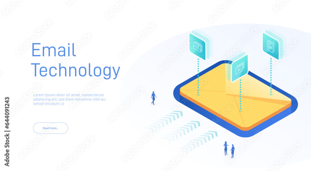 Isometric Email services concept. Data analysis, checking email. Computer monitor 3d isometric design. Technology in isometric design. Vector illustration. Isometric Email services concept. Data analysis, checking email. Computer monitor 3d isometric design. Technology in isometric design. Vector illustration.