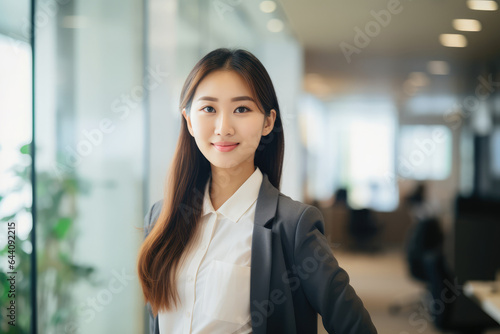 Asian businesswoman in her office