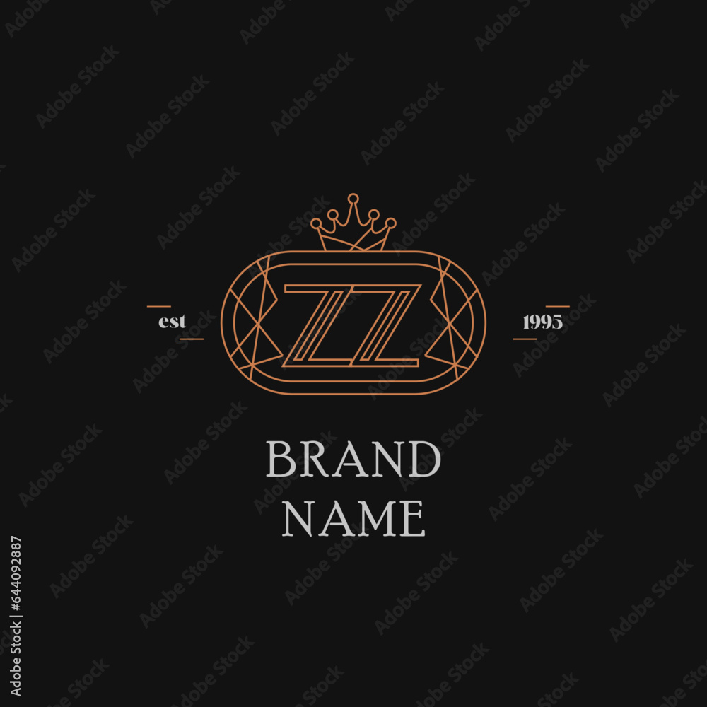 Luxury letter brand gold logo Luxury letter brand gold logo