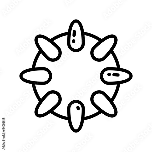 Nail polish palette for manicure outline icon. Manicure tools line illustration. Outline vector isolated on white background. Pictogram for web page, promo. UI,UX,GUI design element.