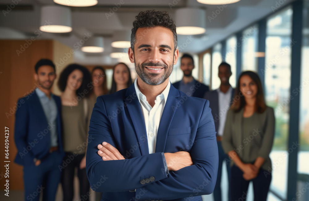 Interracial group of business people in a conference room Interracial group of business people in a conference room