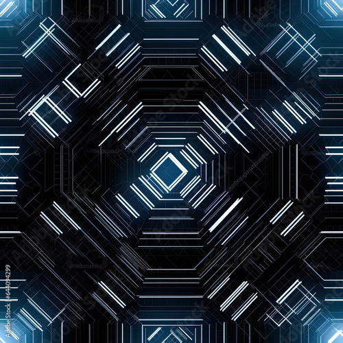 A Futuristic Mosaic,Abstract seamless background, techno-futuristic fractal organic feel