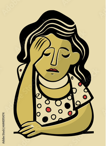 Femme ressentant de la tristesse