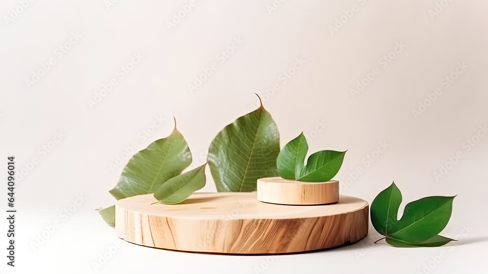Wooden Visualizer Wallpaper in a Clean Background,Nature’s Stage: A Wooden Podium Amidst Green Leaves Wooden Visualizer Wallpaper in a Clean Background,Nature’s Stage: A Wooden Podium Amidst Green Leaves