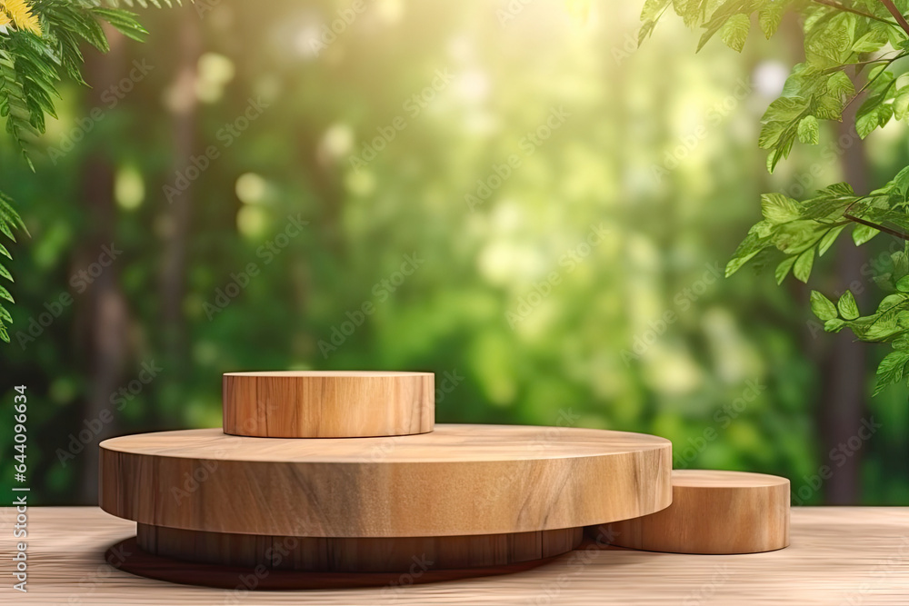Wooden Visualizer with Forest Scene Backdrop Wallpaper,Nature’s Podium: A Wooden Stage in the Forest Wooden Visualizer with Forest Scene Backdrop Wallpaper,Nature’s Podium: A Wooden Stage in the Forest