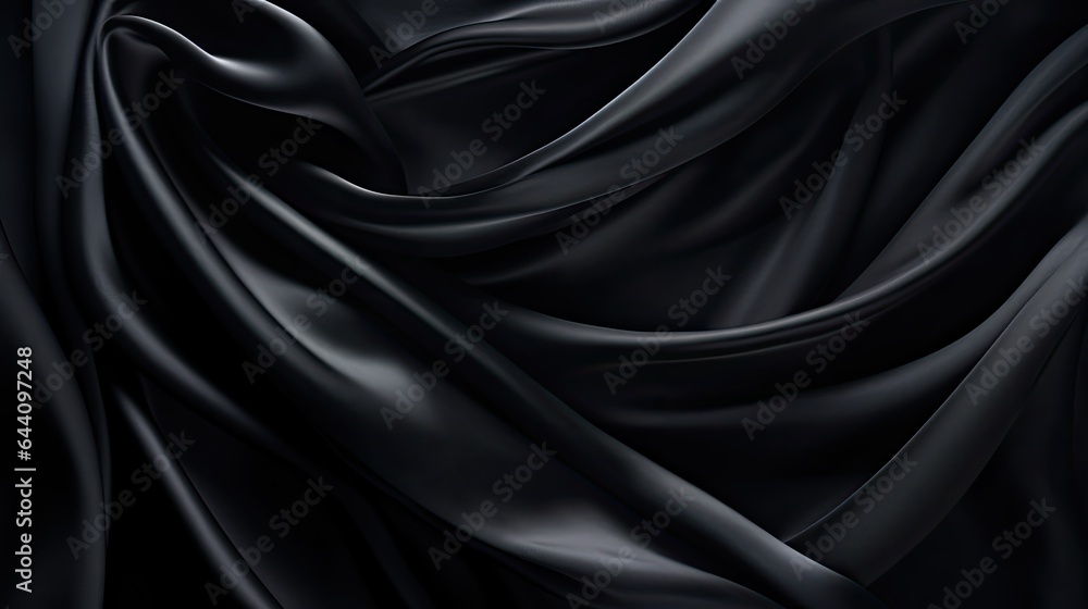 Fototapeta premium black satin background - generative ai