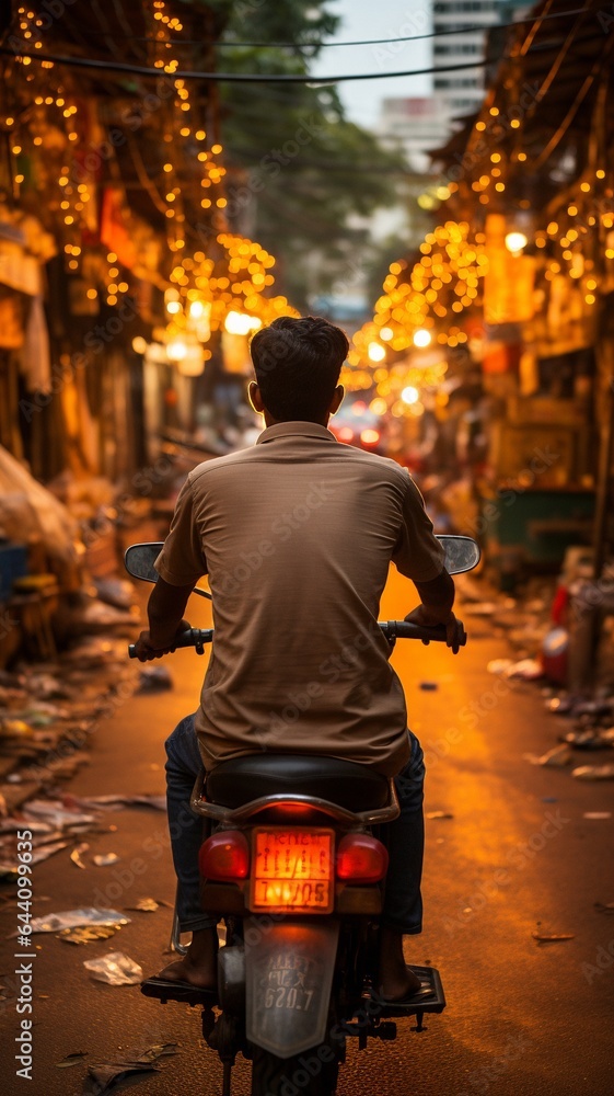 As I rode in the back of a typical Indian tuk tuk and observed the Indian driver's back as we travelled through the congested streets,. As I rode in the back of a typical Indian tuk tuk and observed the Indian driver's back as we travelled through the congested streets,.