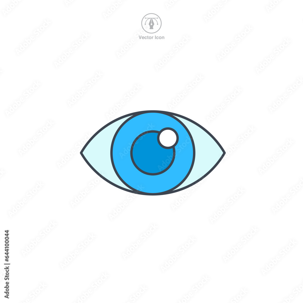 Eye icon symbol vector illustration isolated on white background