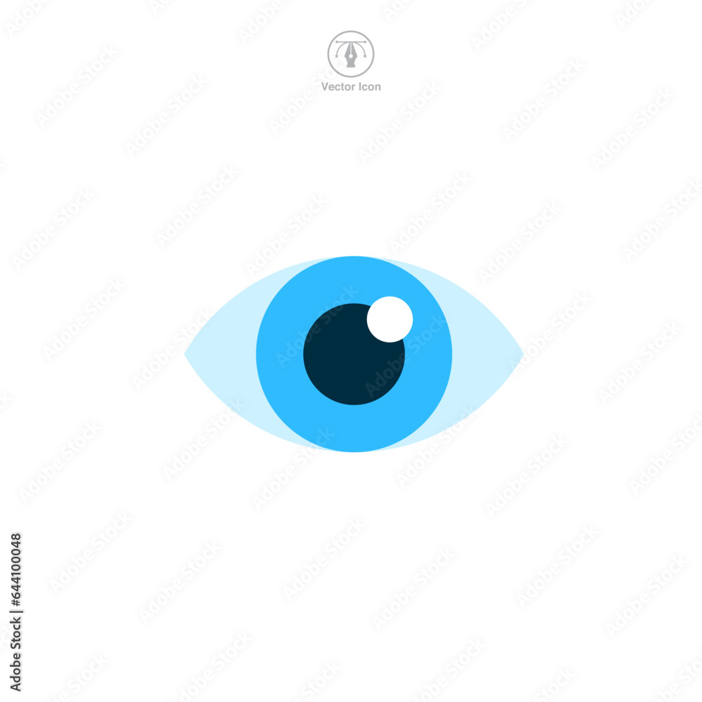 Eye icon symbol vector illustration isolated on white background Eye icon symbol vector illustration isolated on white background