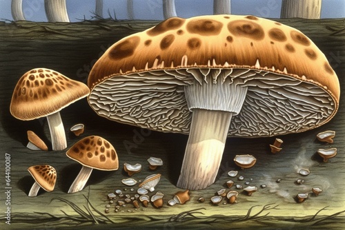 illustration showing histoplasma capsulatum fungus. Generative AI photo