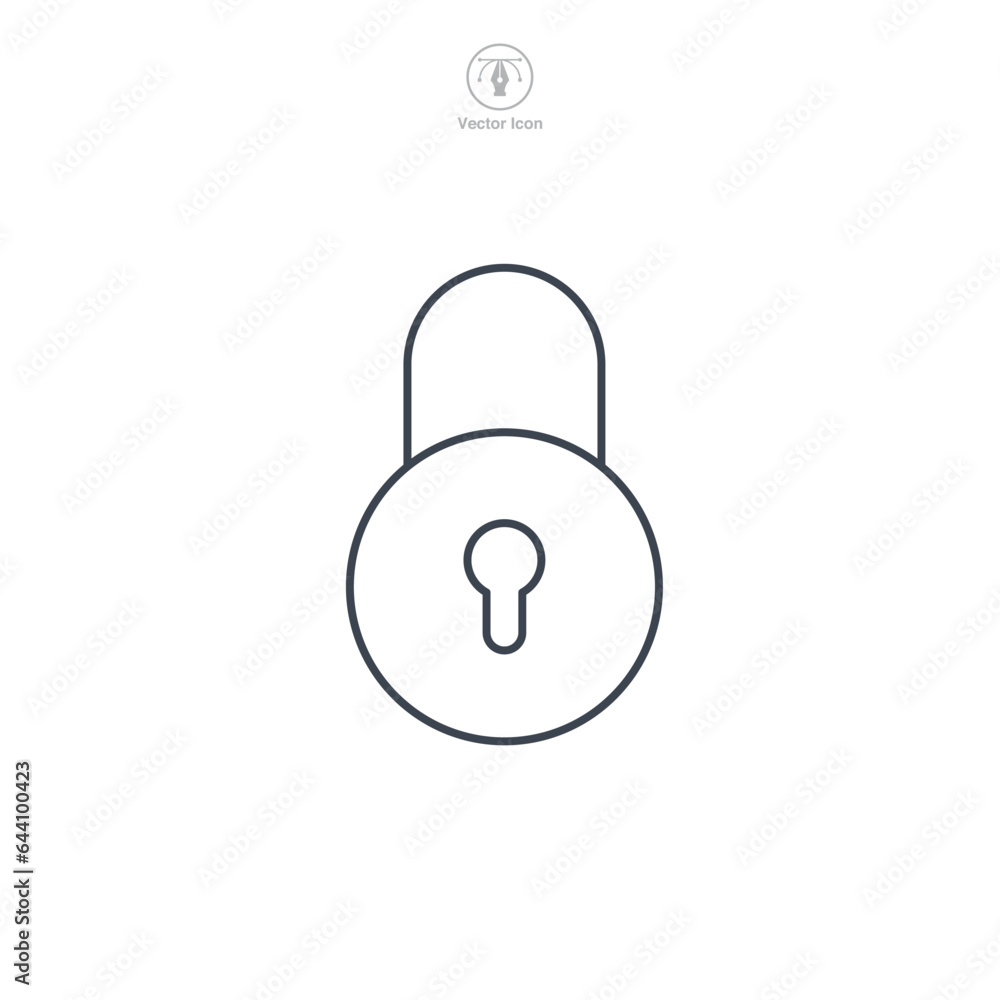 Padlock icon symbol vector illustration isolated on white background Padlock icon symbol vector illustration isolated on white background