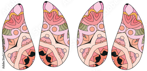 Pig hooves print. Decorative unusual object