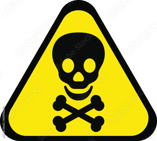 danger skull and crossbones vector