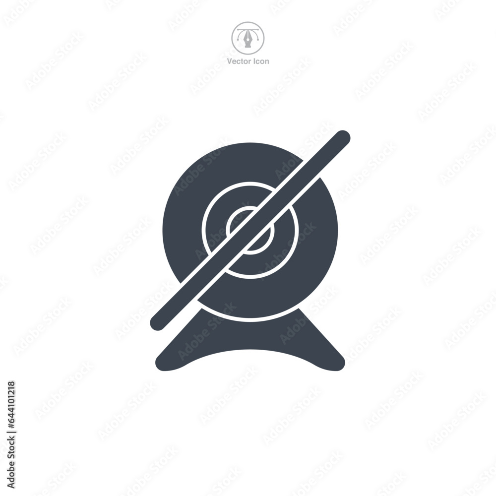 Webcam icon symbol vector illustration isolated on white background Webcam icon symbol vector illustration isolated on white background