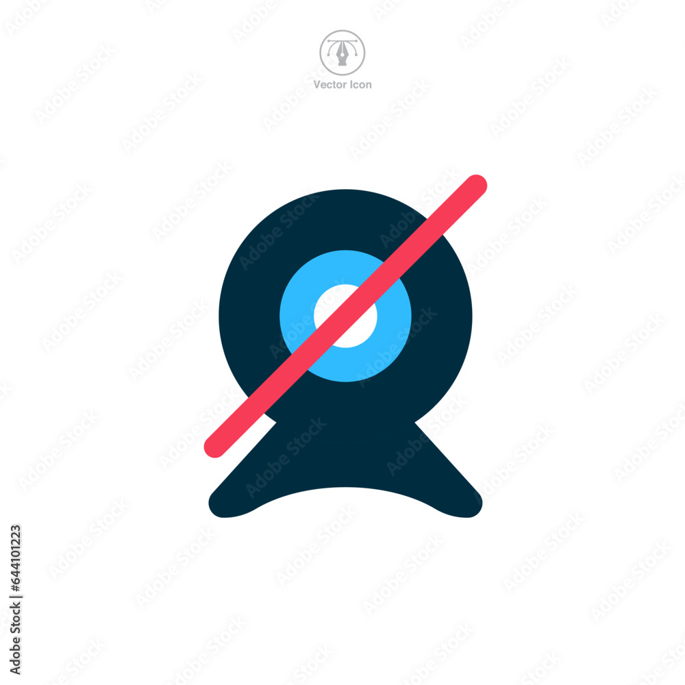 Webcam icon symbol vector illustration isolated on white background Webcam icon symbol vector illustration isolated on white background