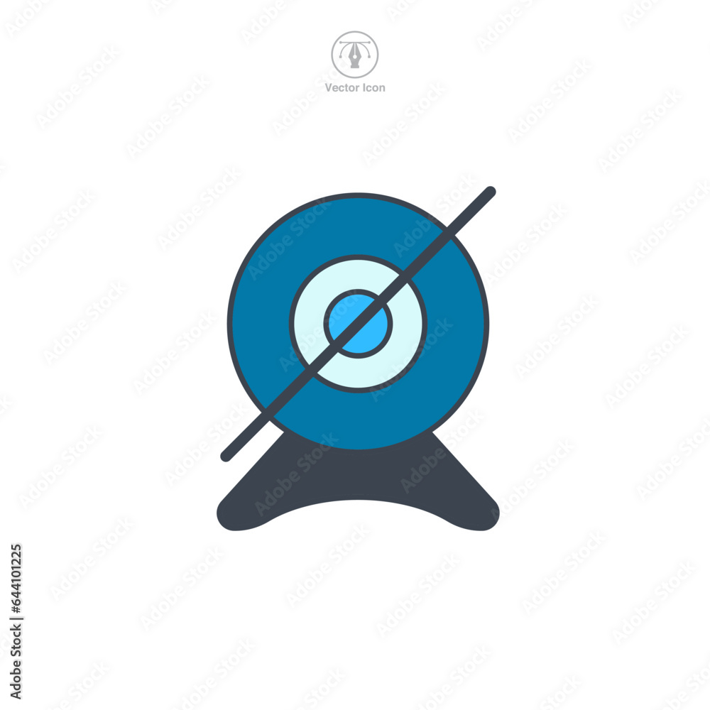 Webcam icon symbol vector illustration isolated on white background Webcam icon symbol vector illustration isolated on white background