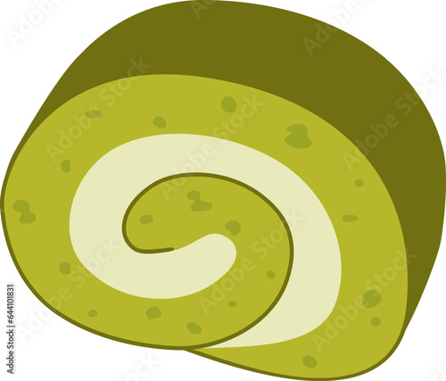 抹茶のロールケーキ Green tea cake roll