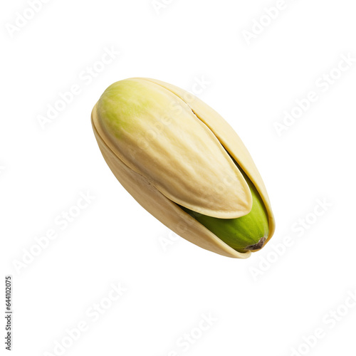 Close-up photo of single pista isolated on a white background, PNG
