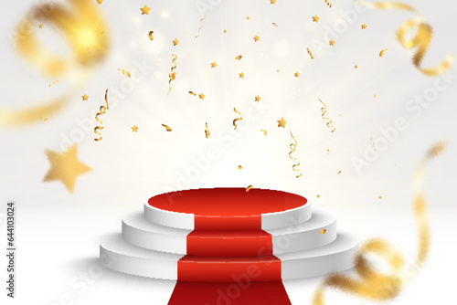 Vector illustration for award winners. Pedestal or platform for honoring prize winners.	

