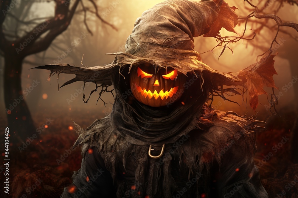 Samhain figure creature wicca occult halloween masks - obrazy, fototapety, plakaty 